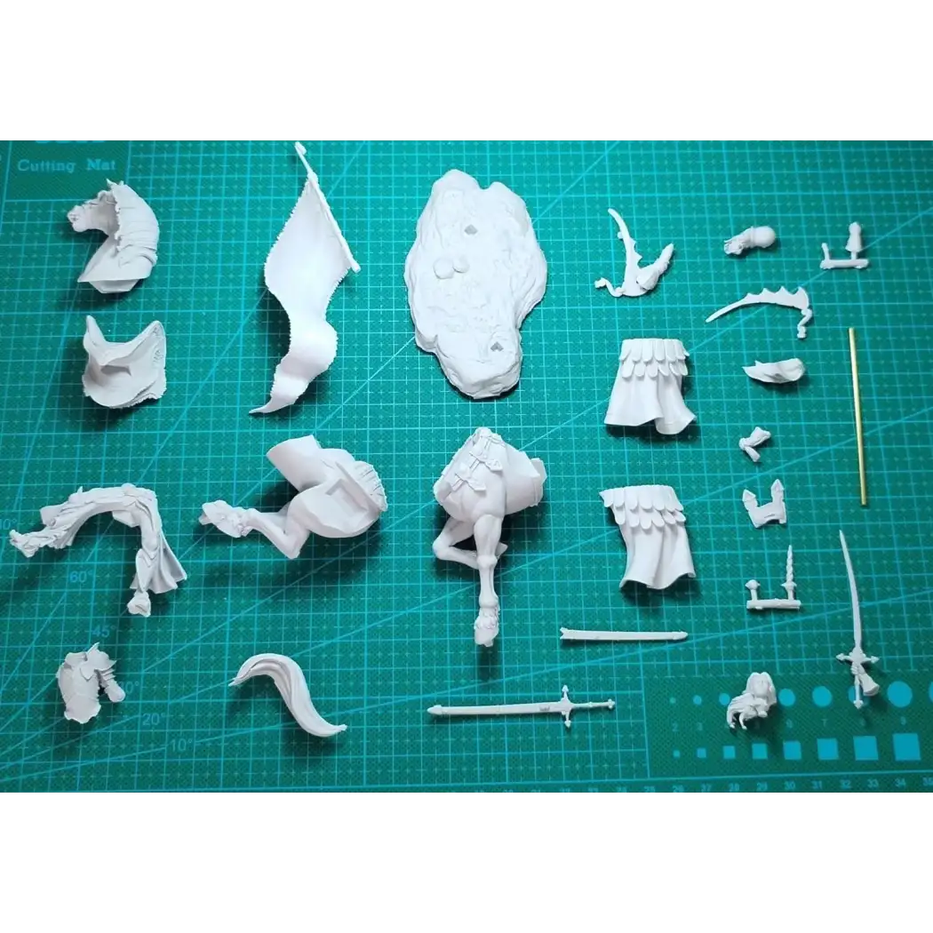 1/24 Resin Model Kit Beautiful Girl Horseman Knight of Light Fantasy Unpainted