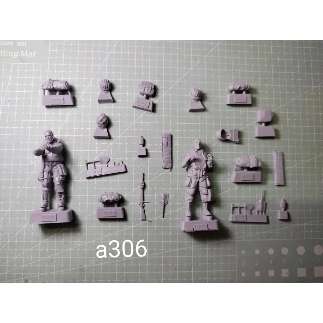 1/35 2pcs Resin Model Kit US Army Airborne Soldier WW2 Unpainted