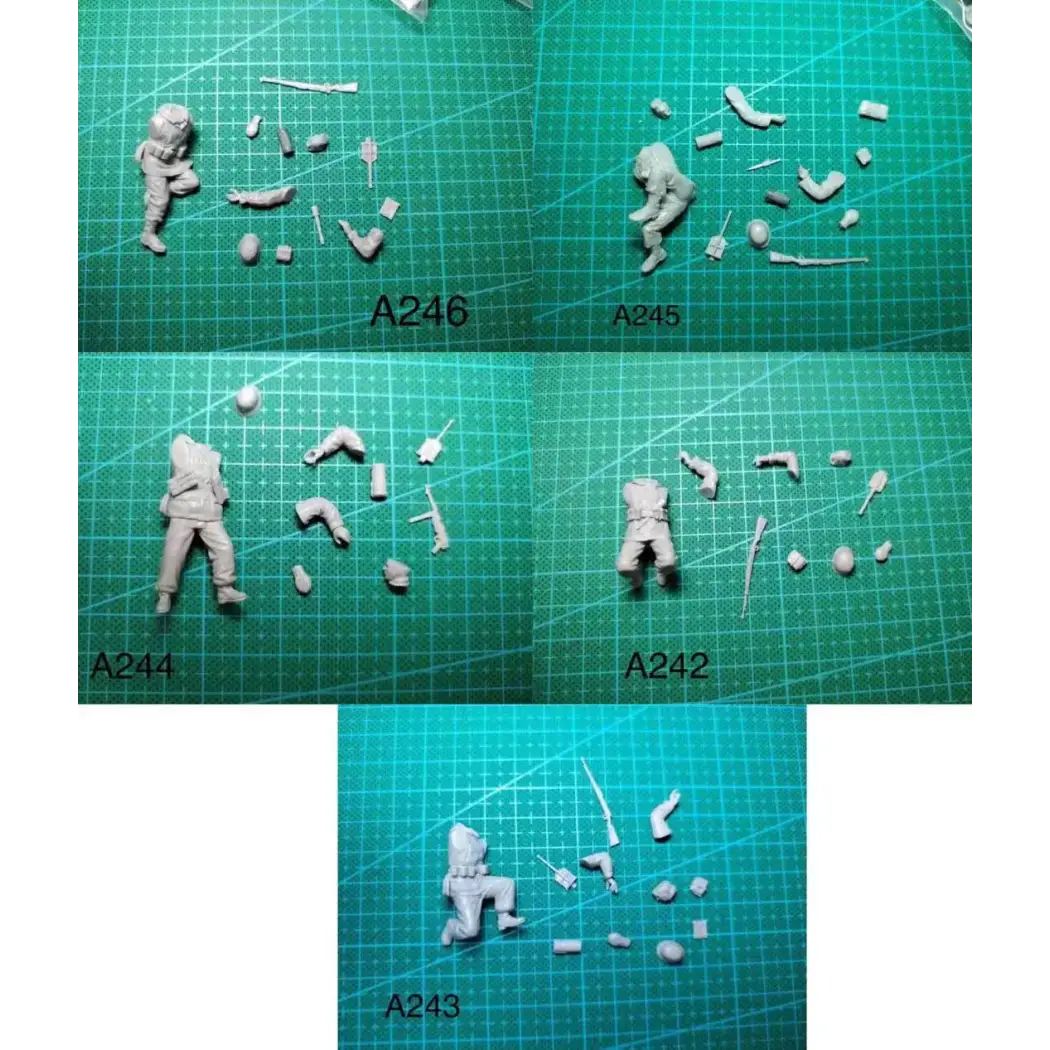 1/35 5pcs Resin Model Kit Winter German Soldiers Assault Troops WW2 Unpainted