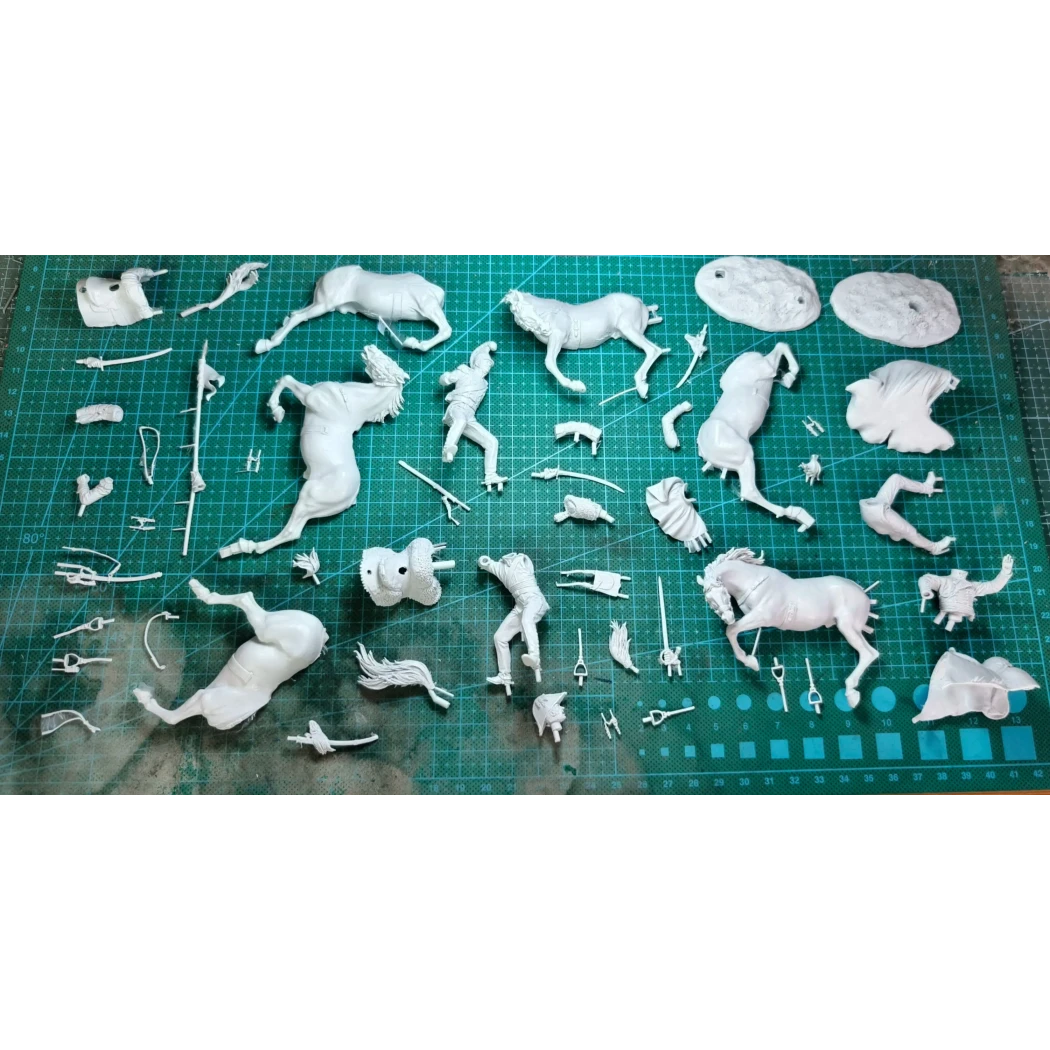 1/32 Resin Model Kit Napoleonic Wars British and French Cavalrymans Unpainted