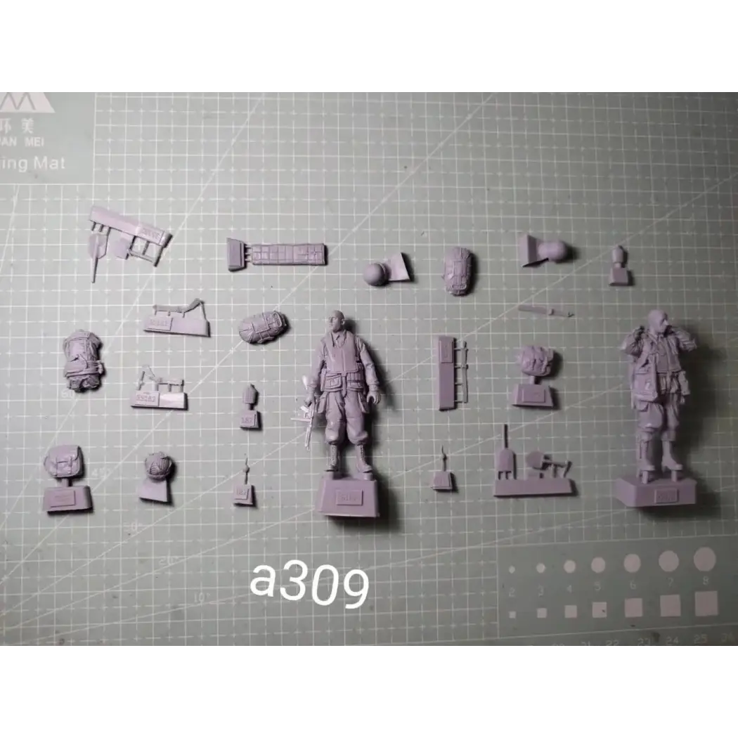 1/35 2pcs Resin Model Kit US Army Airborne Soldier WW2 Unpainted