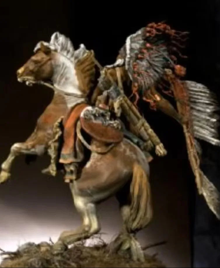 1/20 Resin Model Kit American Native Indian Chief Horseman Unpainted