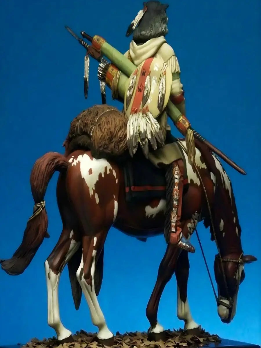 1/32 Resin Model Kit American Native Indian Horseman Unpainted