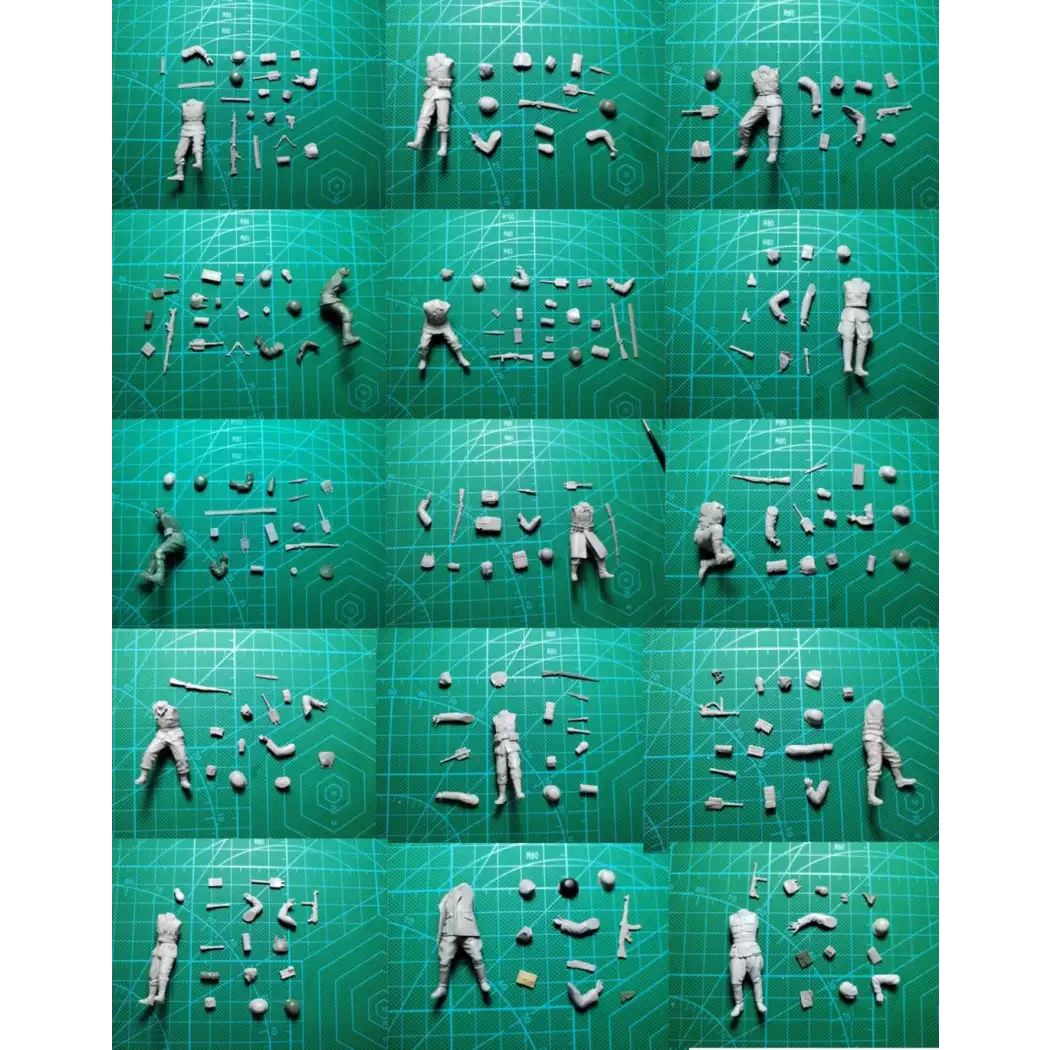 1/35 15pcs Resin Model Kit German Soldiers Assault Squad WW2 Unpainted