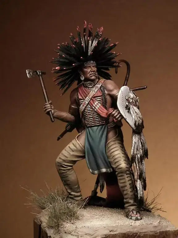 1/24 Resin Model Kit American Native Indian Warrior Unpainted