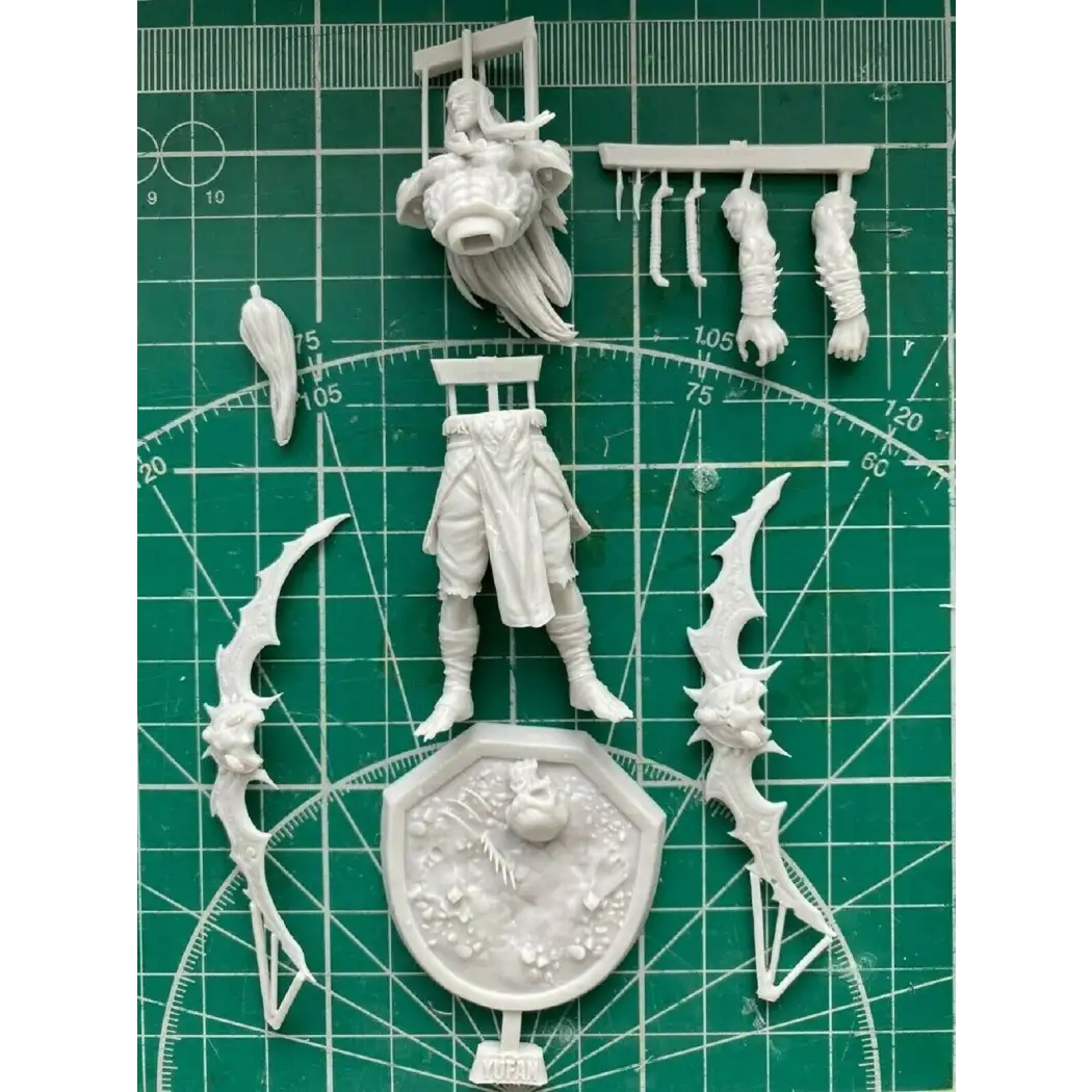 1/24 75mm Resin Model Kit Illidan Stormrage Demon Night Elf Warcraft Unpainted