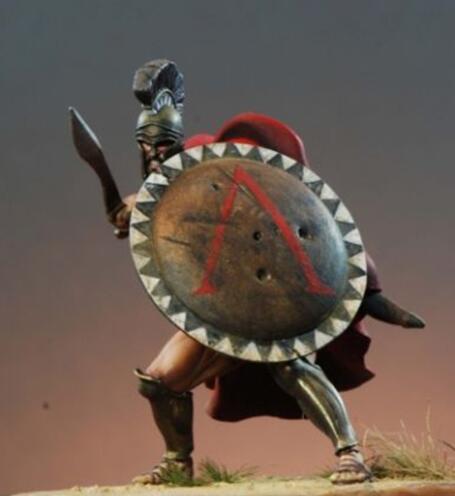 1/24 75mm Resin Model Kit Greek Spartan Warrior Gladiator Unpainted