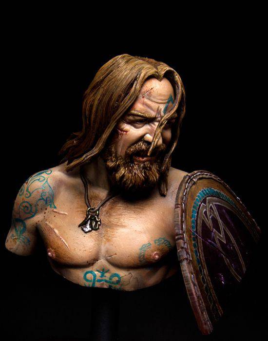 1/10 BUST Resin Model Kit Barbarian Warrior Viking Unpainted - Model-Fan-Store