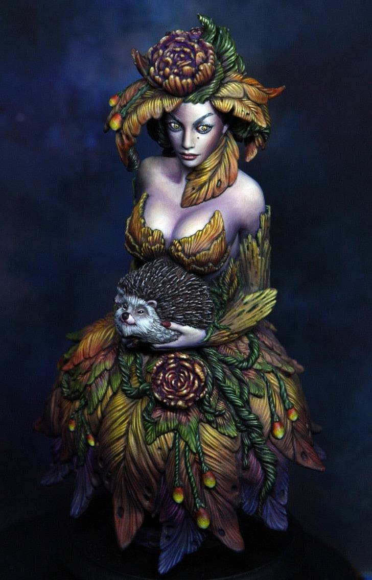 1/10 BUST Resin Model Kit Beautiful Girl Forest Nymph Fantasy Unpainted - Model-Fan-Store