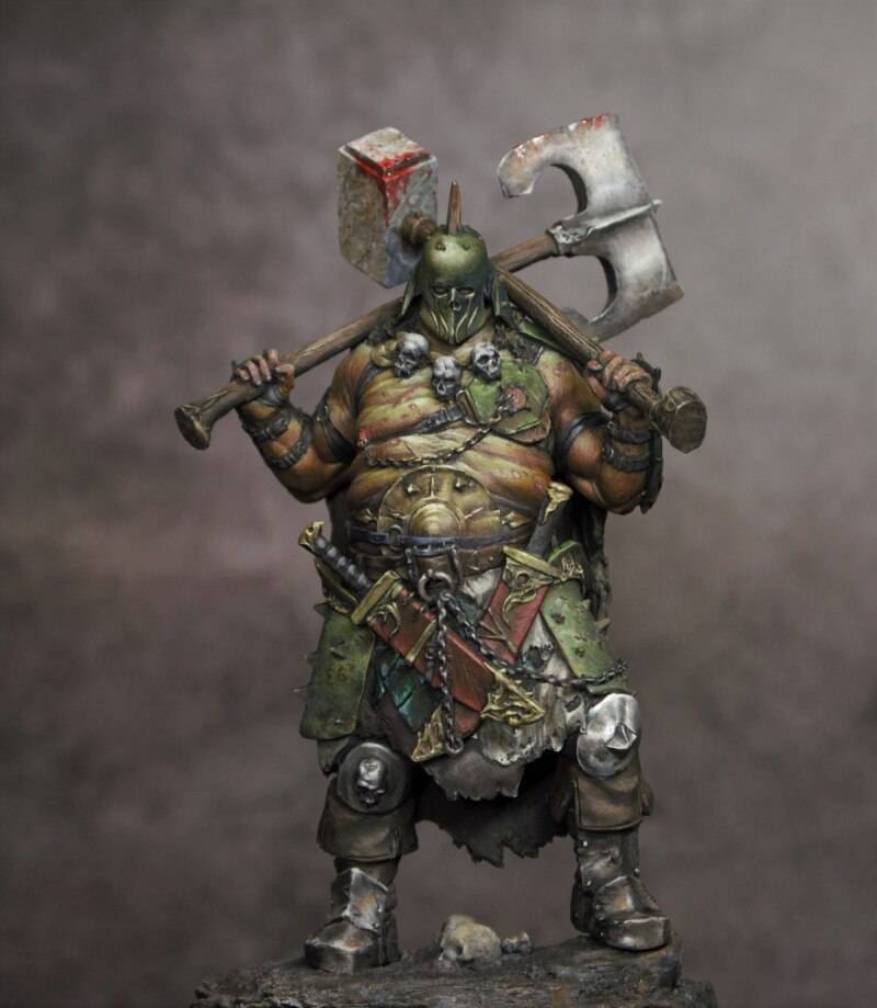 1/24 75mm Resin Model Kit Barbarian Monster Head Hunter Unpainted - Model-Fan-Store
