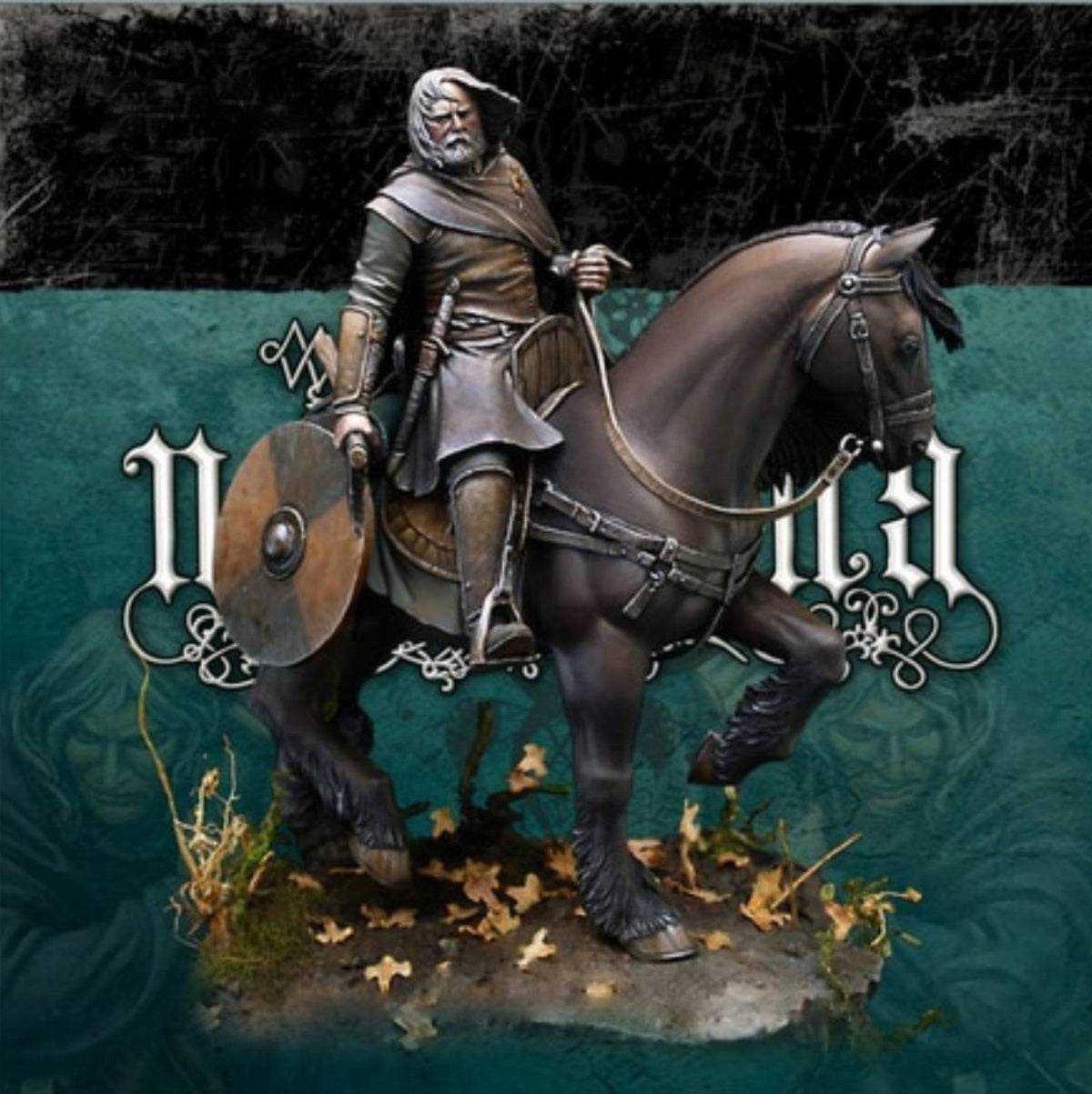 1/32 Resin Model Kit Medieval Rider Warrior Horseback Unpainted - Model-Fan-Store