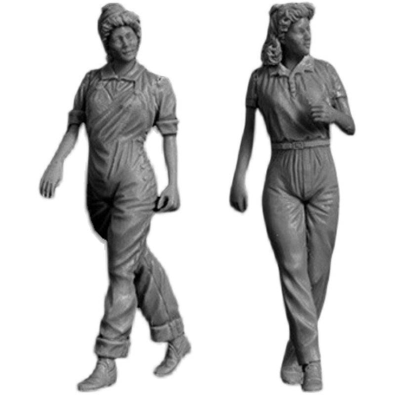 1/35 Resin Model Kit US Army Pilots Beautiful Girl WW2 Unpainted - Model-Fan-Store