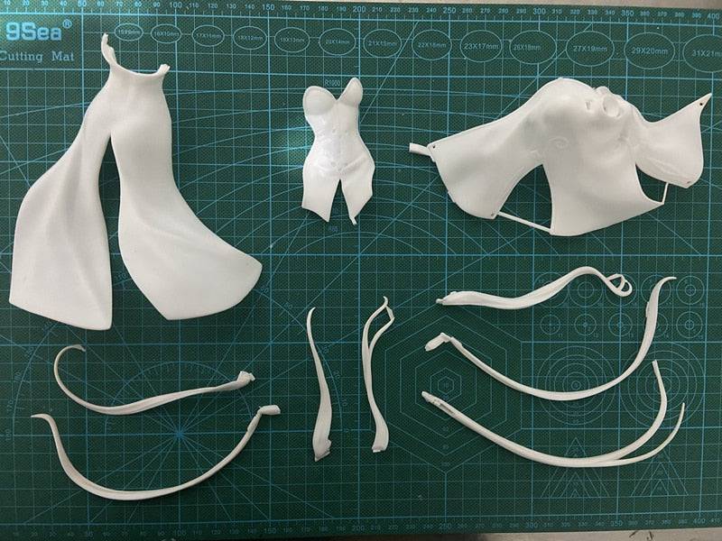 1/7 275mm Resin Model Kit Beautiful Girl Red Witch Fantasy Unpainted - Model-Fan-Store