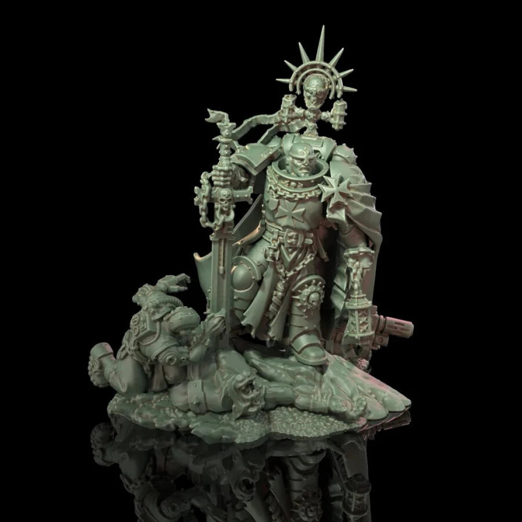 Champion of the black crusaders with servants