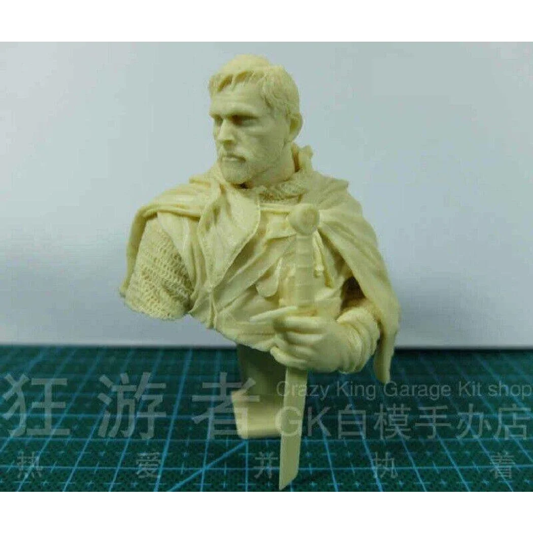 1/10 BUST Resin Model Kit Medieval Knight Templar Warrior Unpainted