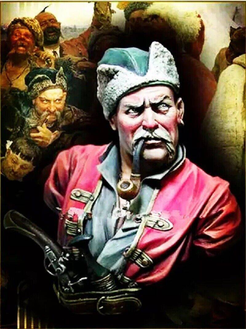 1/10 BUST Resin Model Kit Ataman Taras Bulba Cossack Historical Figures Unpainted - Model-Fan-Store