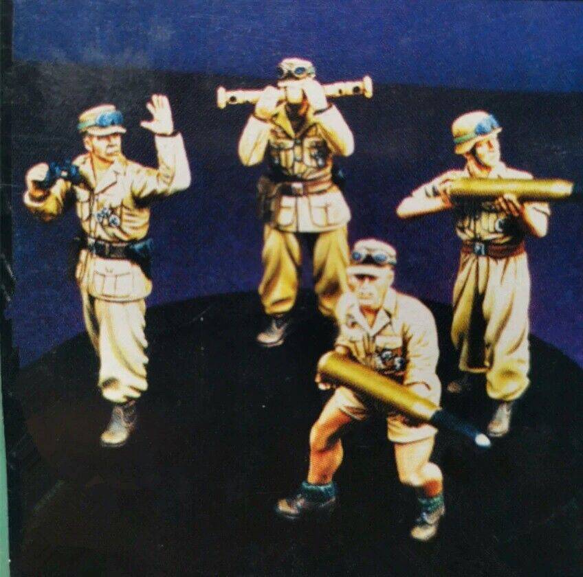 1/35 4pcs Resin Model Kit German Soldiers Tank Crew WW2 Unpainted - Model-Fan-Store