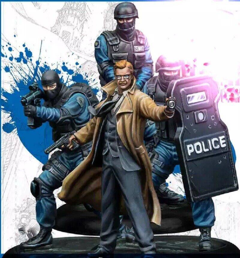 35mm 4pcs Resin Model Kit Gotham Commissioner and Police Unpainted A28 - Model-Fan-Store