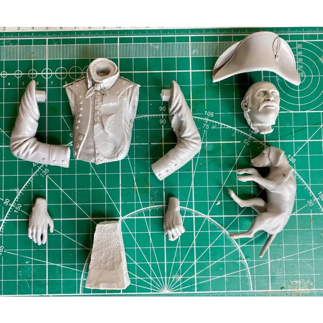 1/10 BUST Resin Model Kit Napoleonic Wars French Soldier & Dog Unpainted - Model-Fan-Store