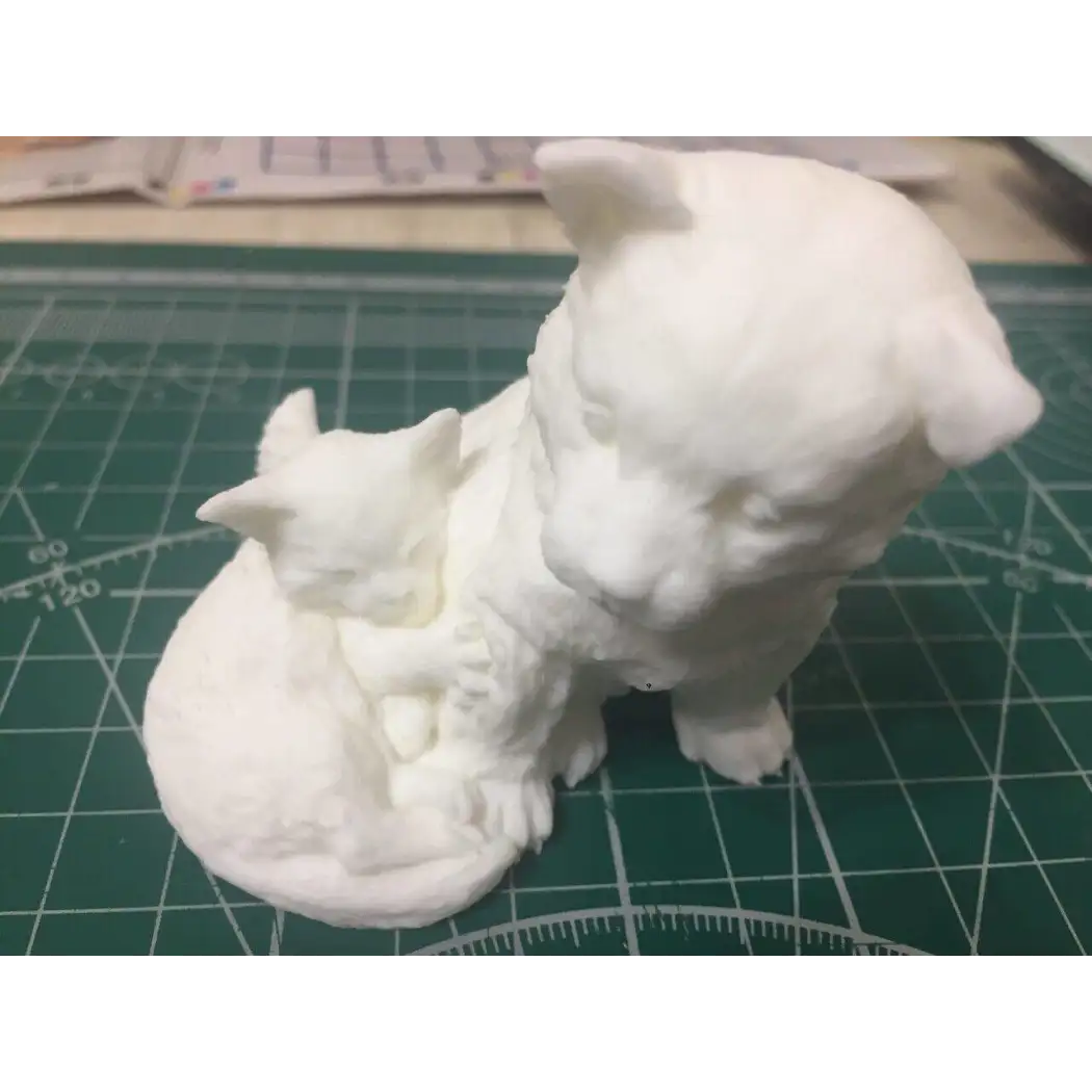 60mm Resin Model Kit Kitten and Puppy Friends Cute Animals Pets Unpainted - Model-Fan-Store