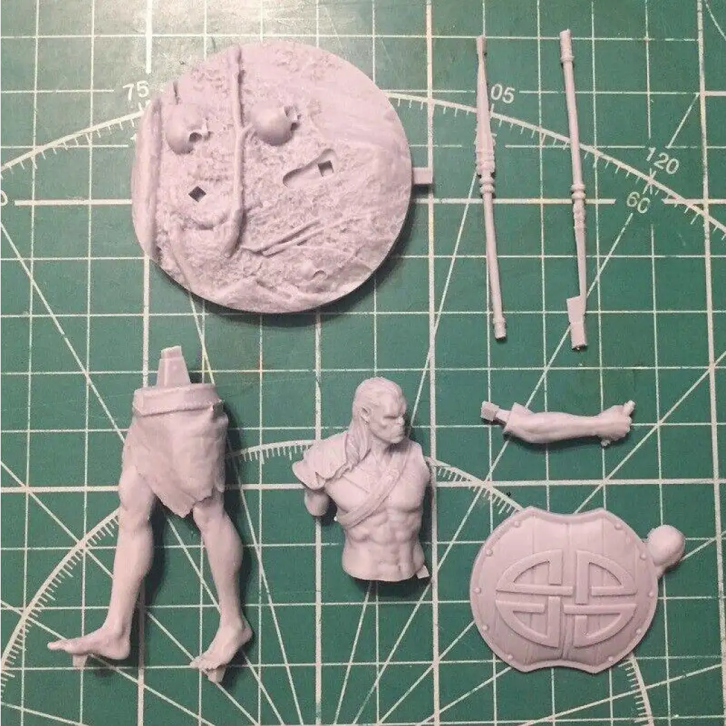 1/24 75mm Resin Model Kit Tribal Warrior Barbarian Orc Unpainted - Model-Fan-Store