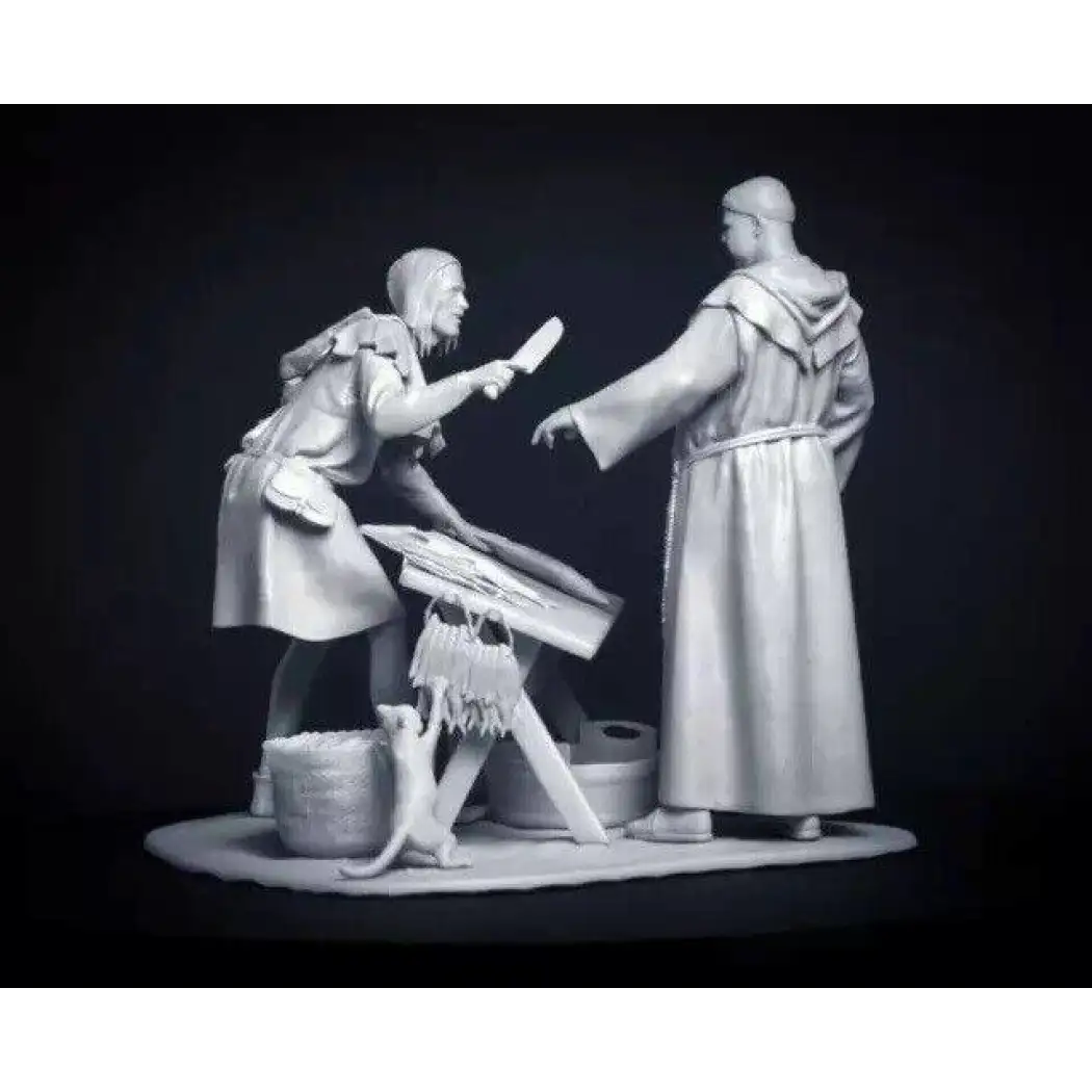 1/32 Resin Model Kit Miniature Medieval Market Monk Unpainted - Model-Fan-Store