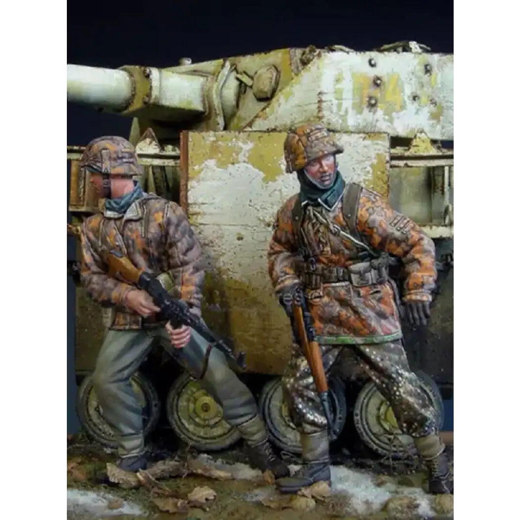 1/35 2pcs Resin Model Kit German Soldiers Grenadiers Infantry WW2 Unpainted - Model-Fan-Store