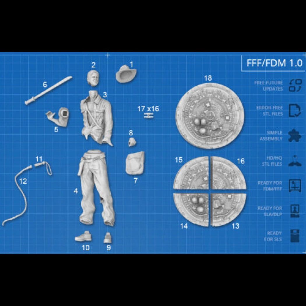 Digital STL Indiana Jones