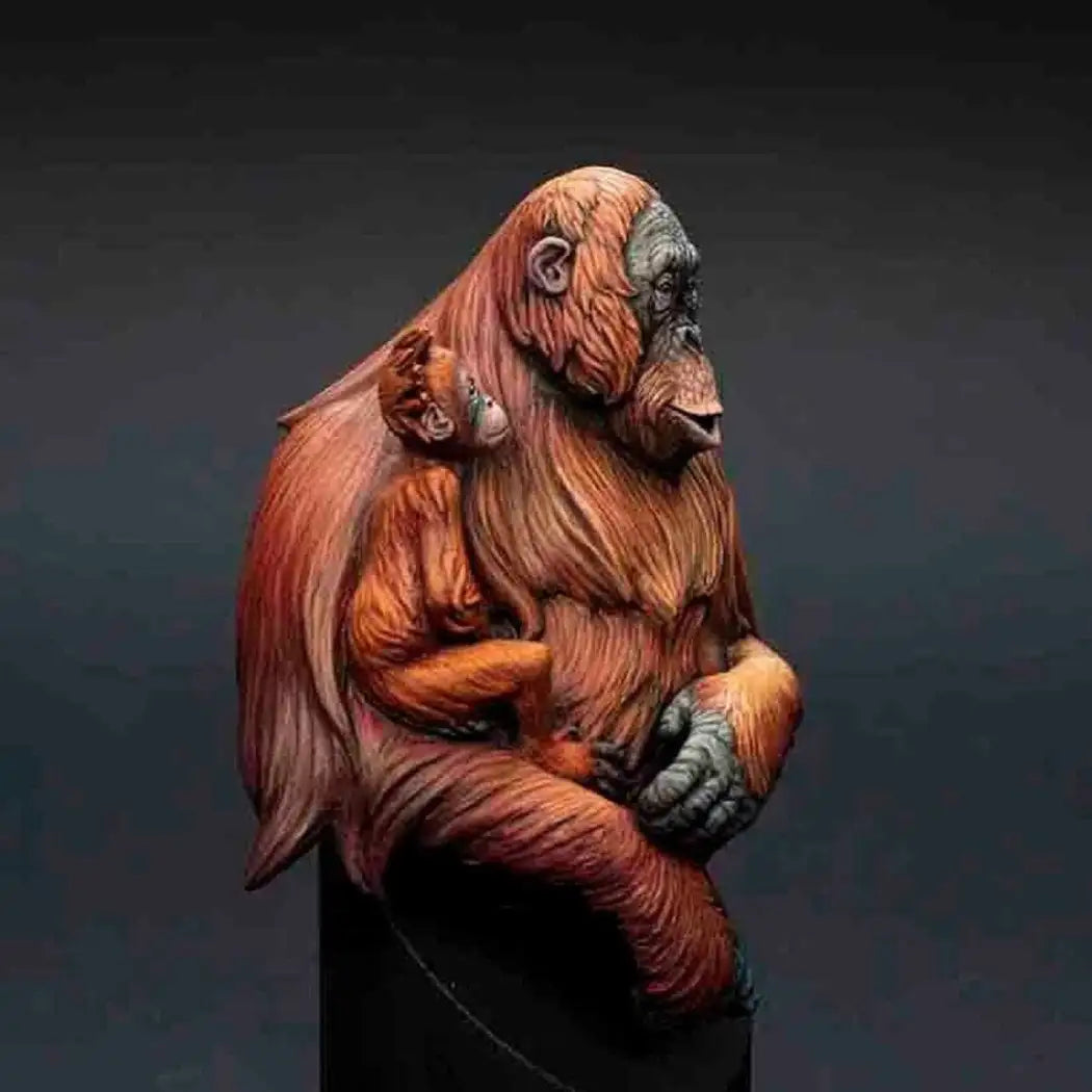 1/10 BUST Resin Animals Model Kit Monkey Orangutan Unpainted - Model-Fan-Store