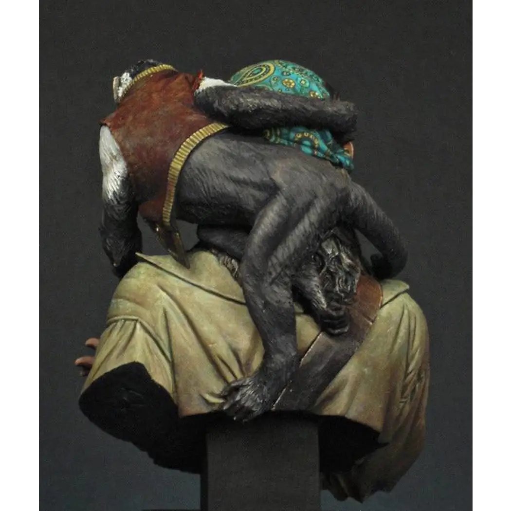 1/12 BUST Resin Model Kit Captain Pirate & Monkey Unpainted - Model-Fan-Store