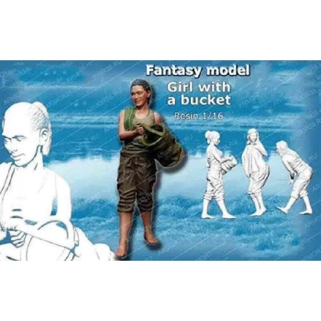 1/16 Resin Model Kit Russian Beautiful Girl Wash WW2 Unpainted - Model-Fan-Store