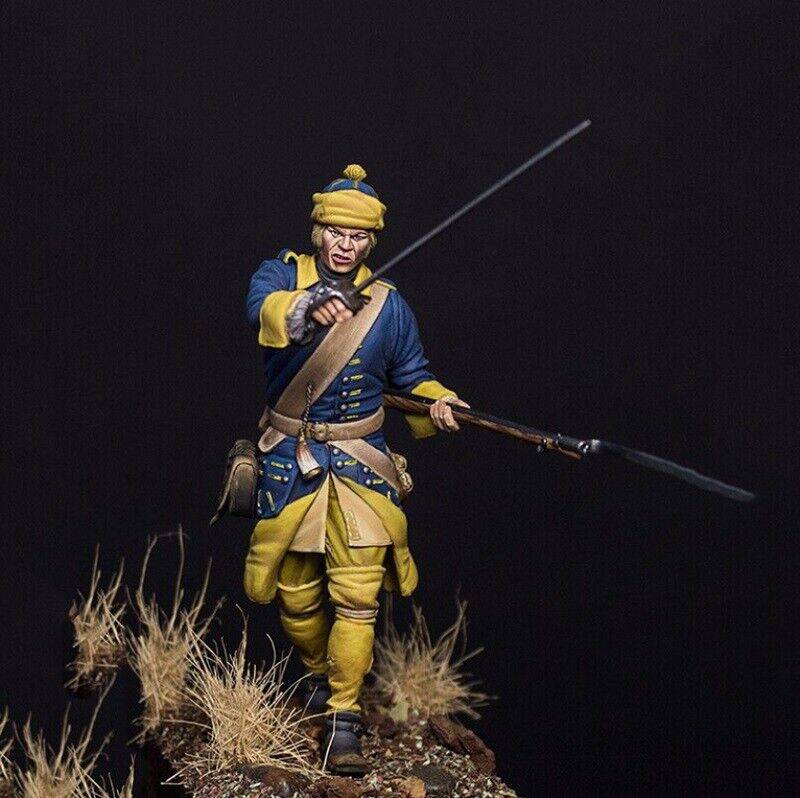 1/24 Resin Model Kit Swedish Karolinska Infantry Soldier Unpainted - Model-Fan-Store