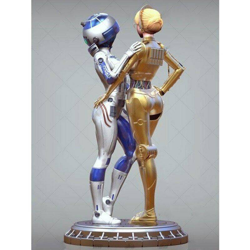 1/6 330mm 3D Print Model Kit Beautiful Girls Star Wars Droids Unpainted - Model-Fan-Store