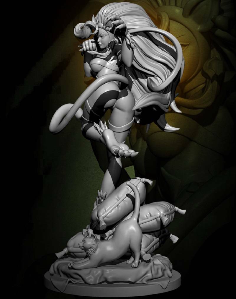 1/8 260mm 3D Print Superhero Model Kit Catwoman Beautiful Girl Unpainted - Model-Fan-Store