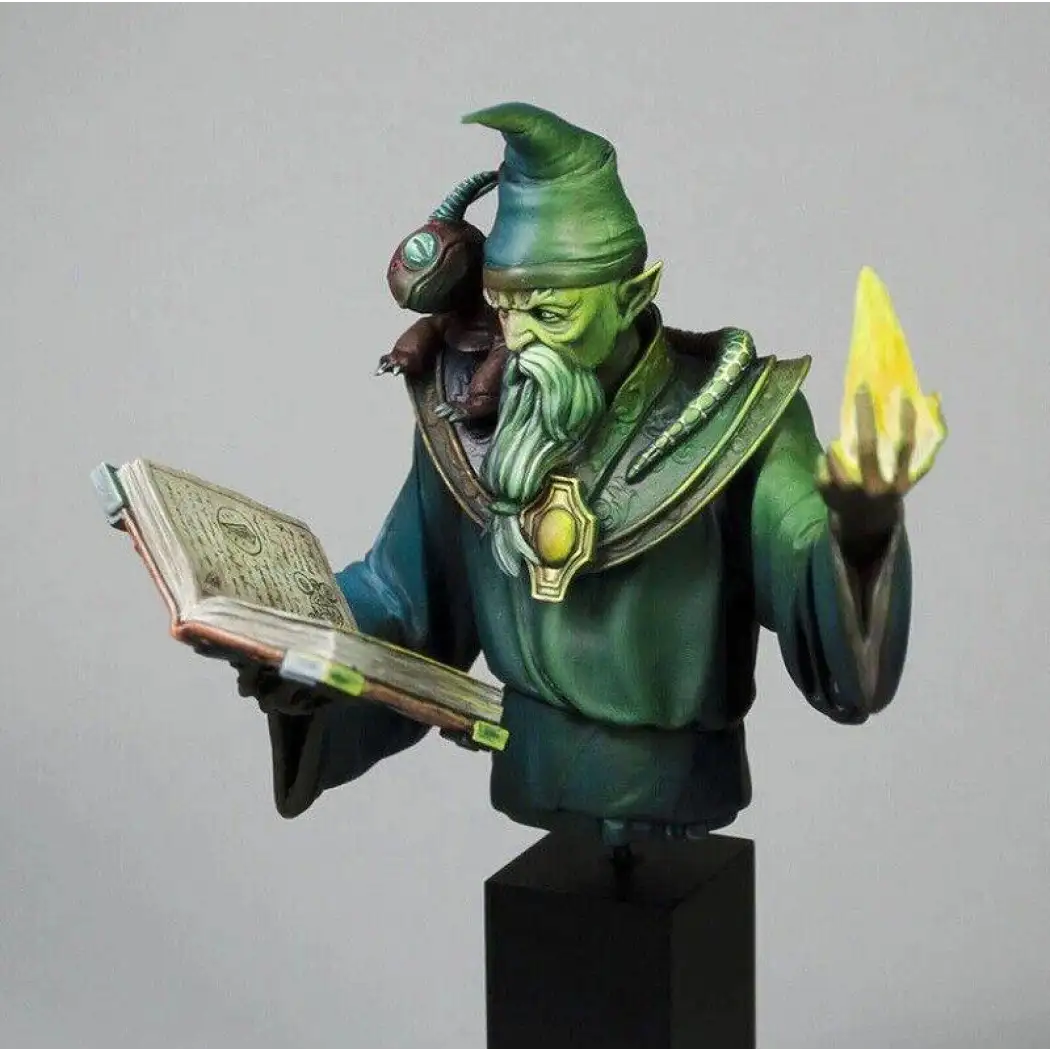 1/12 BUST Resin Model Kit Elder Mage Wizard Fantasy Unpainted - Model-Fan-Store