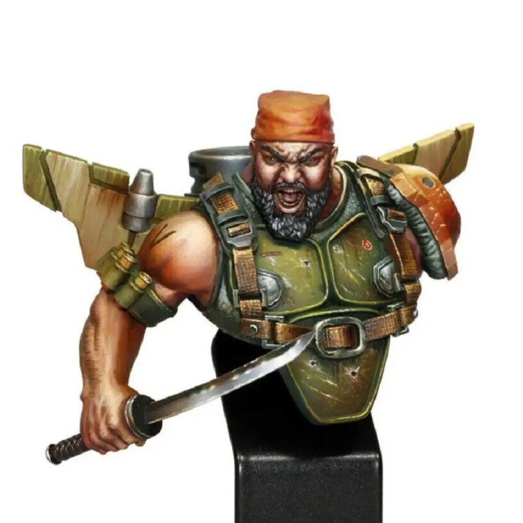1/12 BUST Resin Model Kit Space Mercenary Pirat Warrior Unpainted Unassembled - Model-Fan-Store
