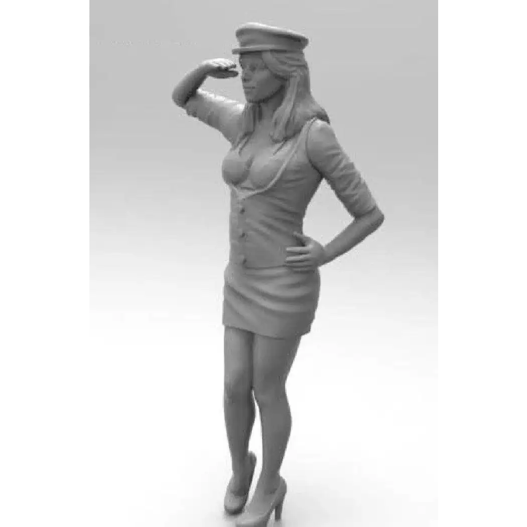 1/16 120mm Resin Model Kit Beautiful Girl Soldier Pilot WW2 Pin Up Unpainted - Model-Fan-Store