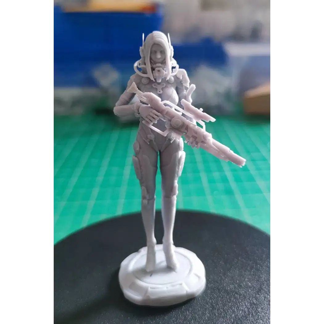 1/18 Resin Cyberpunk Model Kit Futuristic Beautiful Girl Mercenary Unpainted XXX - Model-Fan-Store