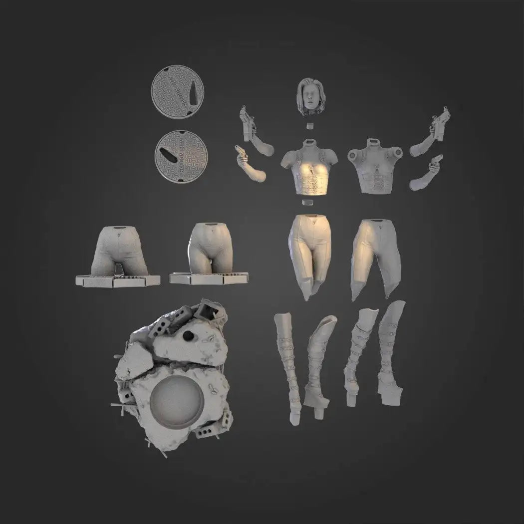 1/24 Resin Model Kit Beautiful Girl Zombi Killer Movie Unpainted - Model-Fan-Store