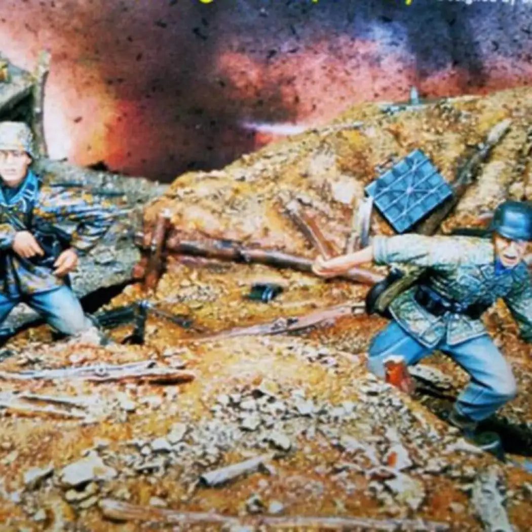 1/35 3pcs Resin Model Kit German Soldiers Infantry WW2 (with base) Unpainted - Model-Fan-Store