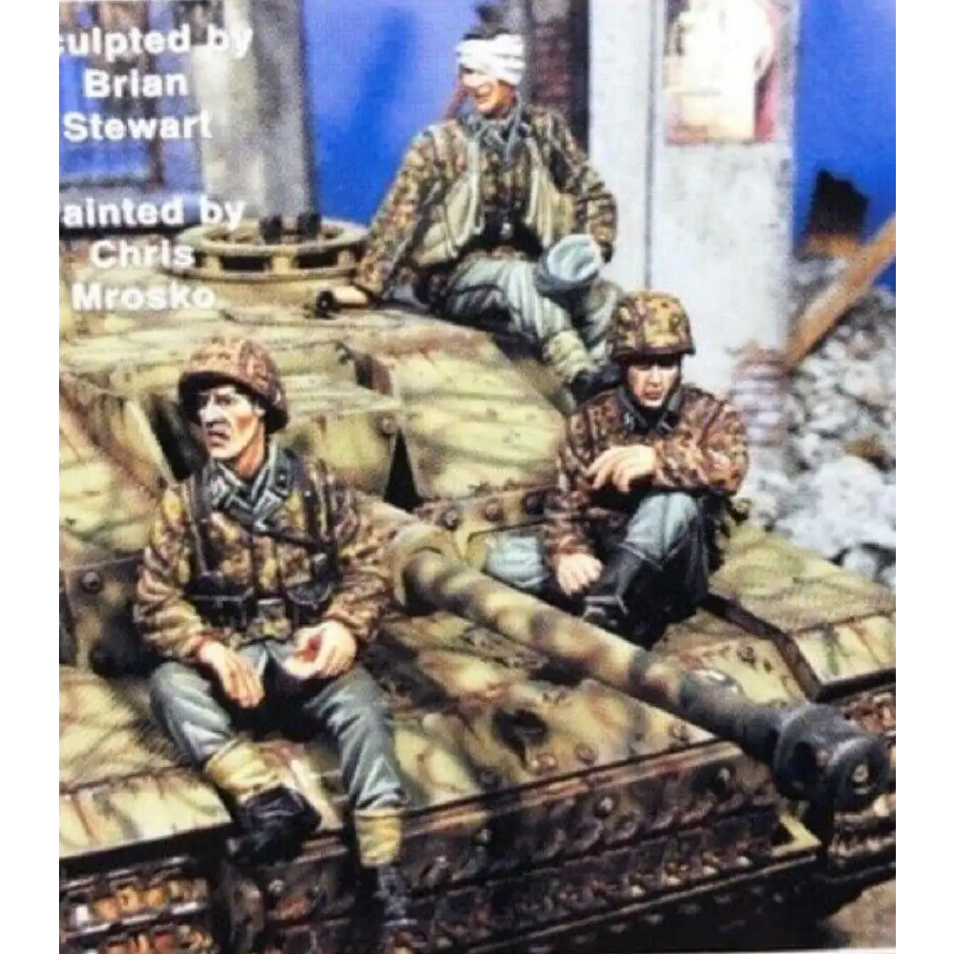 1/35 3pcs Resin Model Kit German Soldiers Tank Crew WW2 no tank Unpainted - Model-Fan-Store