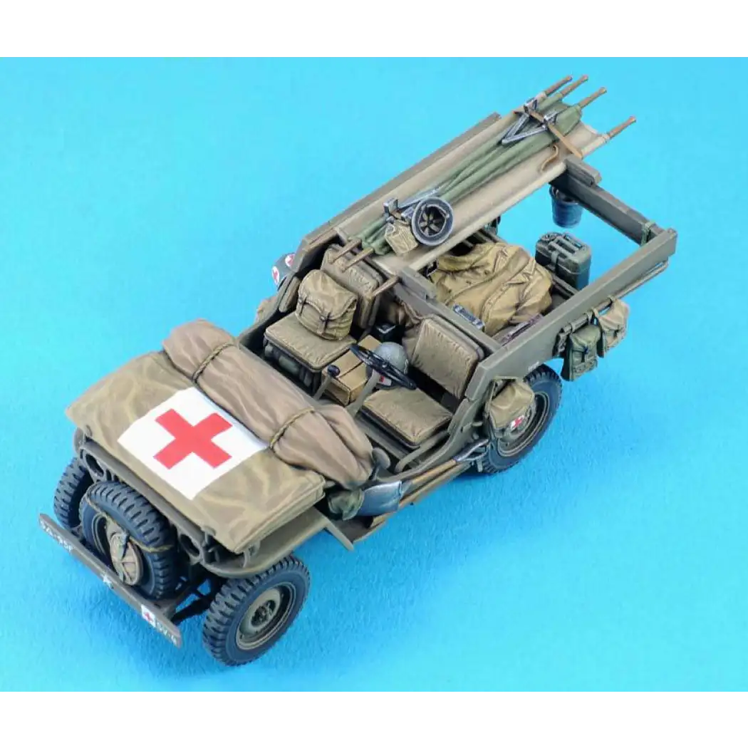 1/35 Resin Casting Model Kit American Willys Ambulance Jeep Conversion (no car) Unpainted - Model-Fan-Store