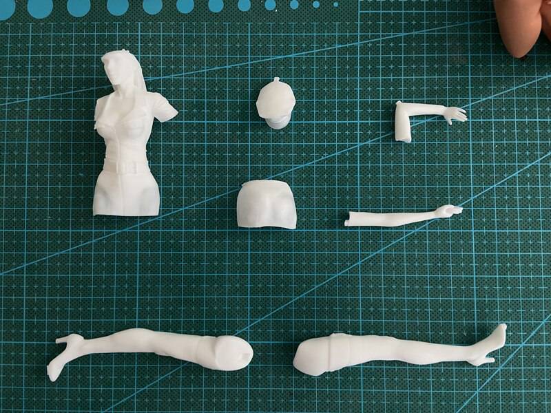 1/12 Resin Model Kit Modern Beautiful Girl Police Unpainted - Model-Fan-Store