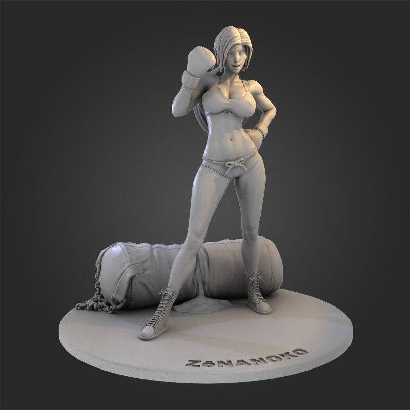 1/24 75mm Resin Model Kit Modern Beautiful Girl Boxer Fantasy Unpainted - Model-Fan-Store