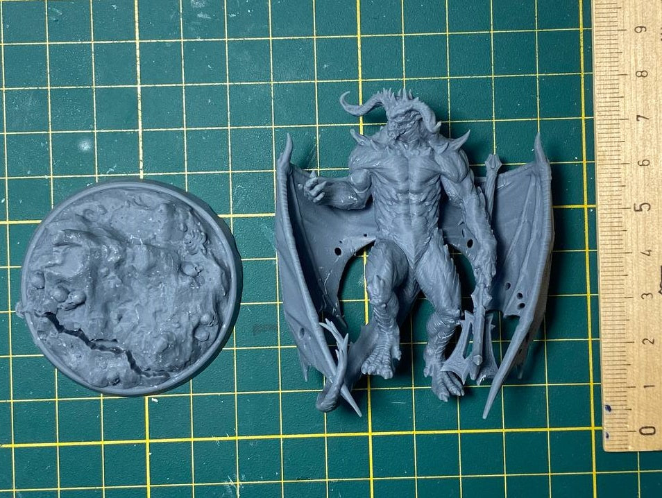1/24 75mm 3D Print Model Kit Warrior Demon Balrog Devil Unpainted