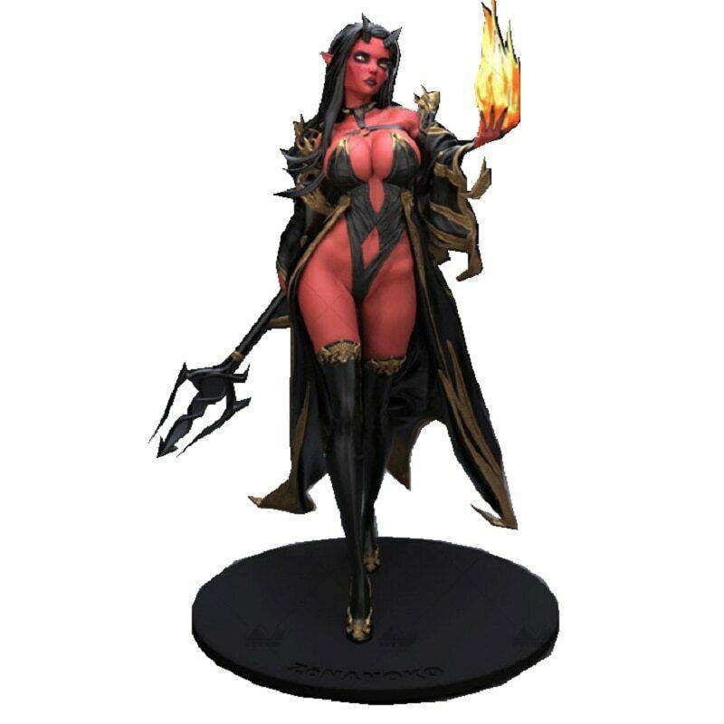 1/8 220mm 3D Print Model Kit Beautiful Girl Woman Devil Unpainted - Model-Fan-Store