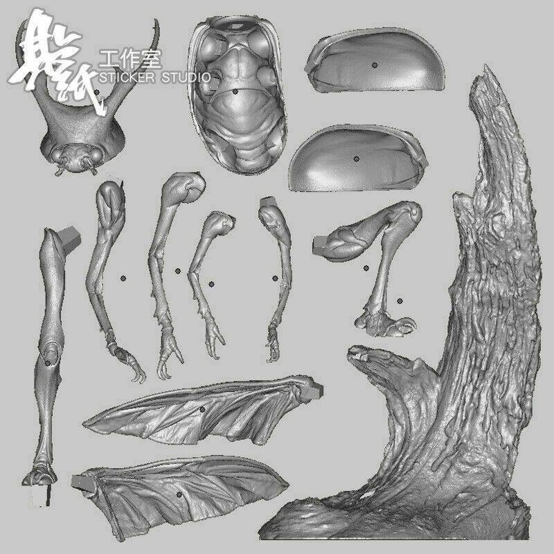 150mm 3D Print Model Kit Warrior Alien Beetle Monster Unpainted A28 A28 - Model-Fan-Store