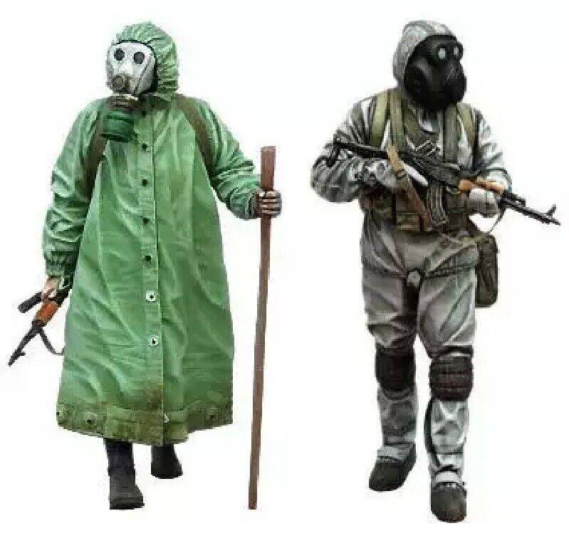 1/35 Resin Model Kit Anti-Chemical Group Stalkers in Gas Masks Unpainted - Model-Fan-Store