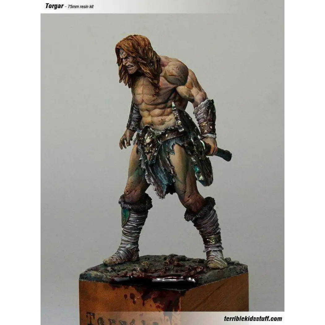 1/24 75mm Resin Model Kit Warrior with Ax Barbarian Unpainted - Model-Fan-Store