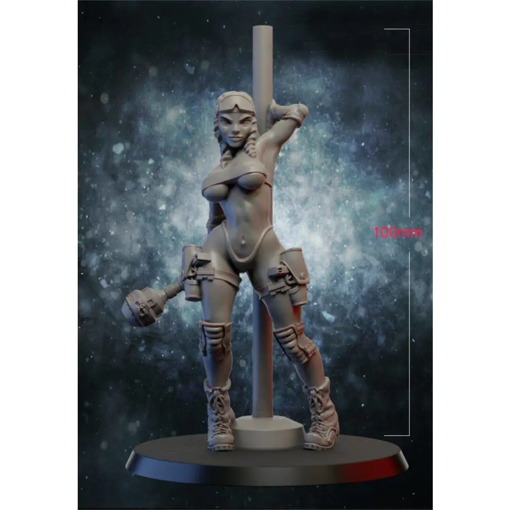 100mm 3D Print Model Kit Nudes Beautiful Girl Woman Shooter Unpainted - Model-Fan-Store